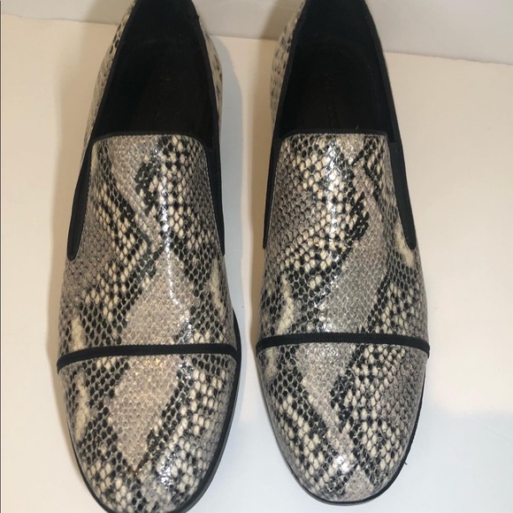 Pour La Victoire Snakeskin Loafers